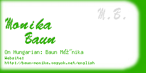 monika baun business card